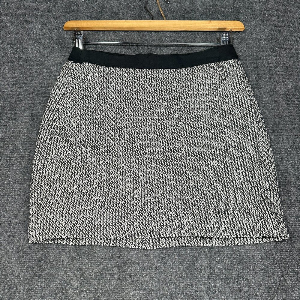 Bailey 44 Skirt Women Small Black White Pencil Elastic Waist Pull on Knit Lined